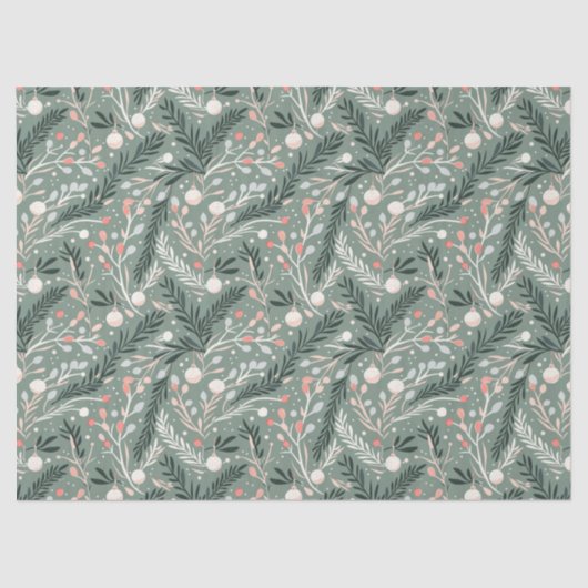 Christmas Holly Pattern 薄葉紙 (正面)