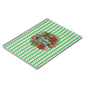 Christmas Holly Pattern with wreath ノートブック (左側)