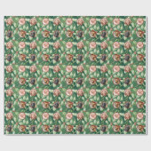 Christmas Holly Photo Wrapping Paper ラッピングペーパー (フラット)
