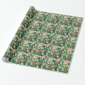 Christmas Holly Photo Wrapping Paper ラッピングペーパー (アンロールド)