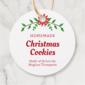 Christmas Homemade Cookies Gift Tag フェイバータグ (正面)