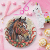 Christmas Horse ペーパープレート (パーティー)