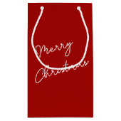 Christmas Horse In Stable Window スモールペーパーバッグ (裏面)