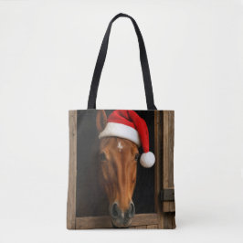 Christmas Horse In Stable Window トートバッグ