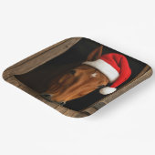 Christmas Horse In Stable Window ペーパープレート (傾斜あり)