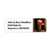 Christmas Horse In Stable Window ラベル (正面)