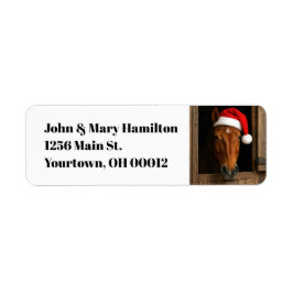 Christmas Horse In Stable Window ラベル