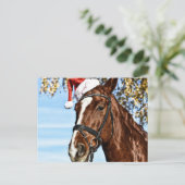 Christmas horse with hat ポストカード (スタンド正面)