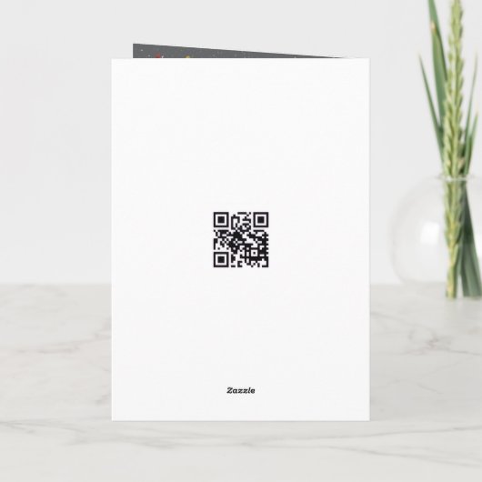 Christmas Horses Running Through a Snowy Forest カード (裏面)