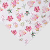 Christmas Hot Cocoa and Pink Poinsettias 薄葉紙 (詳細)