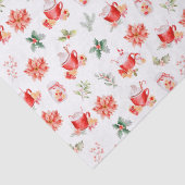 Christmas Hot Cocoa and Red Poinsettias 薄葉紙 (詳細)