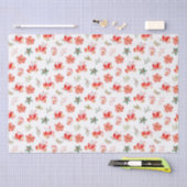 Christmas Hot Cocoa and Red Poinsettias 薄葉紙 (クラフト)