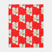 Christmas House Pattern  フリースブランケット (正面)