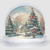 Christmas House Winterscape Snow Trees (正面)