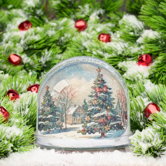 Christmas House Winterscape Snow Trees (クリスマス)