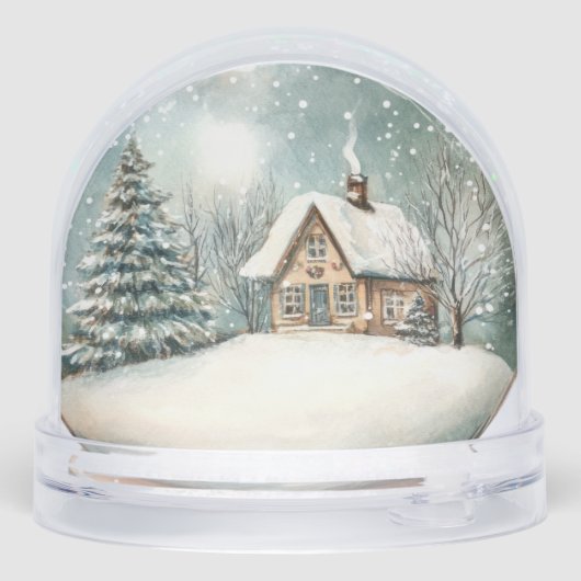 Christmas House Winterscape Snow Trees (裏面)