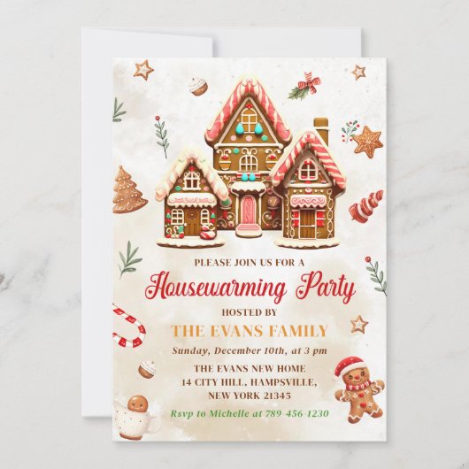 Christmas Housewarming Party Winter 招待状 (正面)