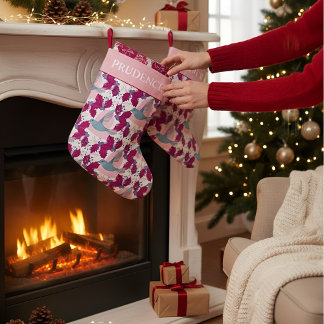 Christmas Hummingbird Holiday  ラージクリスマスストッキング