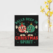 Christmas Humor Deep In Christmas Srit  カード (黄色い花)