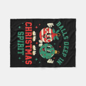 Christmas Humor Deep In Christmas Srit  フリースブランケット (正面(横))