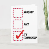 Christmas Humor Naughty Or Nice  カード (正面)