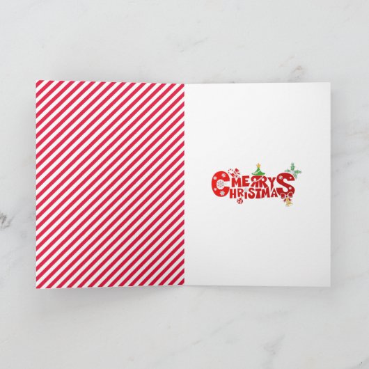 Christmas Humor Naughty Or Nice  カード (内部)