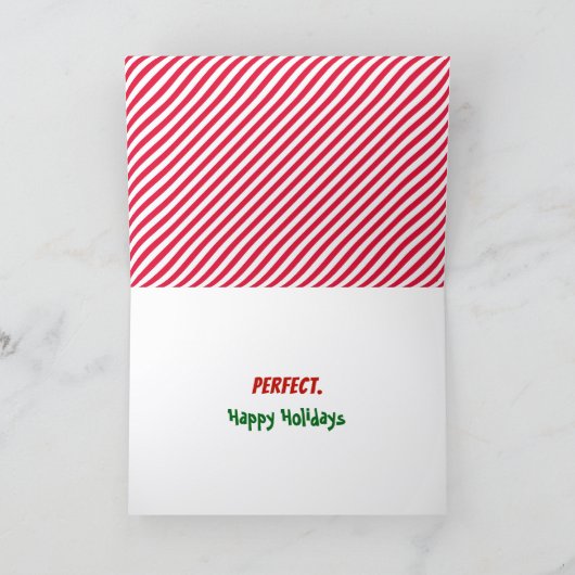 Christmas Humor Naughty Or Nice Check Boxes  カード (内部)