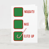 Christmas Humor Naughty Or Nice Check Boxes  カード (正面)