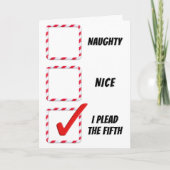 Christmas Humor Naughty Or Nice Check Boxes  カード (正面)