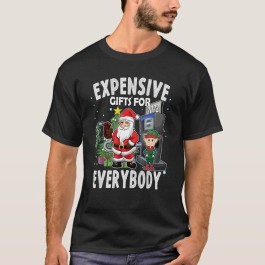 Christmas Humor Santa Expensive  Meme Tシャツ (正面)