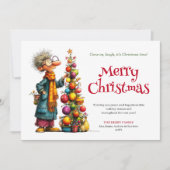 Christmas Humor Woman Custom Greeting Download シーズンカード (正面)