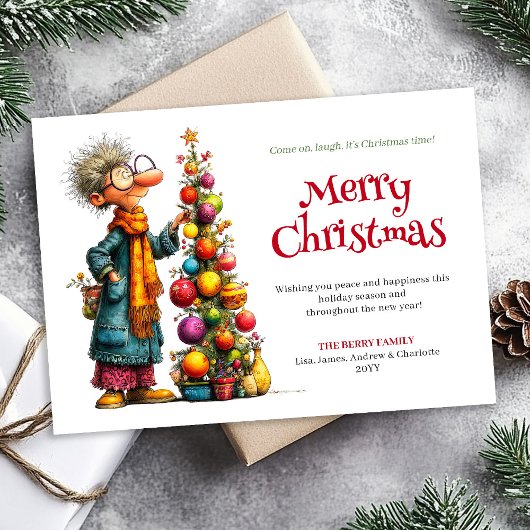 Christmas Humor Woman Custom Greeting Download シーズンカード