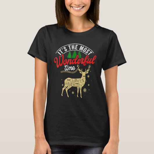Christmas Hunting It's The Most Wonderful Time Dee Tシャツ (正面)
