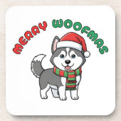 Christmas Husky Coaster: Merry Woofmas コースター (正面)