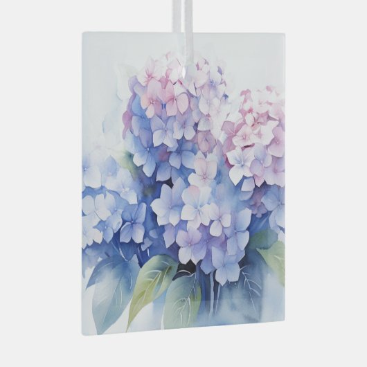 Christmas Hydrangea Glass Ornament ガラスオーナメント (正面右)