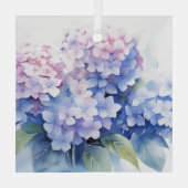 Christmas Hydrangea Glass Ornament ガラスオーナメント (裏面)