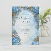 Christmas Hydrangea Pine Cones 招待状 (スタンド正面)