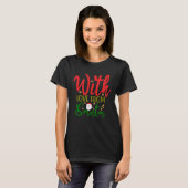 Christmas I Love Santa Candy Cane Heart Men Women  Tシャツ (正面フル)