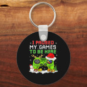 Christmas I Paused My Game To Be Here Fun Gamer Bo キーホルダー (正面)