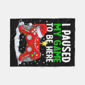 Christmas I Paused My Game To Be Here Fun Gamer Bo フリースブランケット (正面(横))