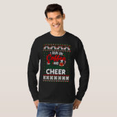 Christmas I Run On Coffee and Christmas Cheer Ugl Tシャツ (正面フル)
