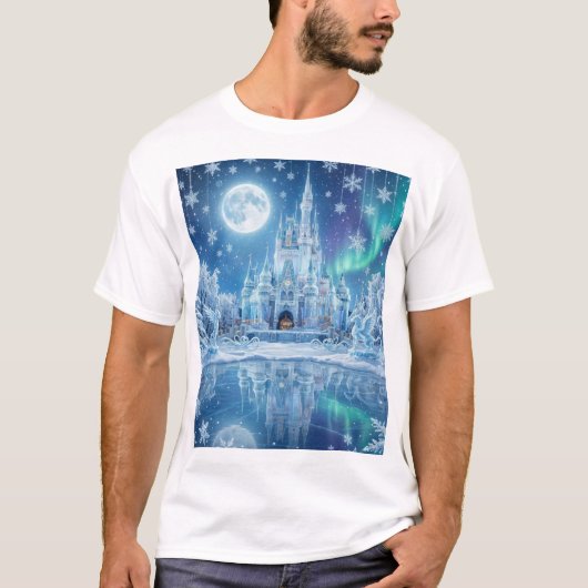 Christmas Ice Castle – A Winter Fantasy Realm Tシャツ (正面)