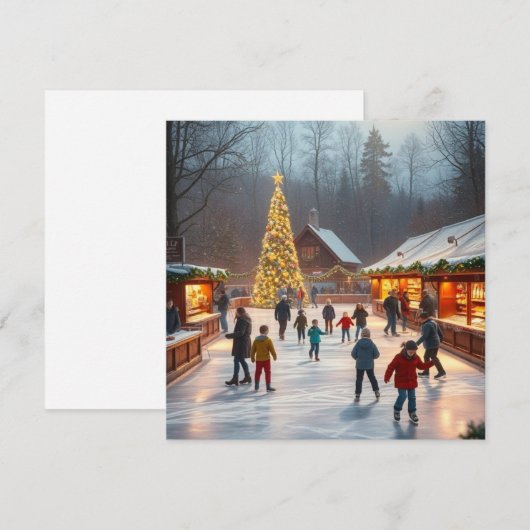 Christmas Ice Rink シーズンカード (正面/裏面)
