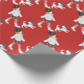 christmas-ice-skating ラッピングペーパー (角)