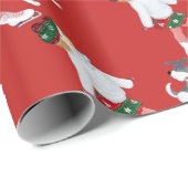 christmas-ice-skating ラッピングペーパー (ロールコーナー)