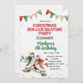 Christmas Ice Skating Party Invitation 招待状 (正面/裏面)