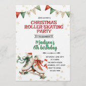 Christmas Ice Skating Party Invitation 招待状 (正面)