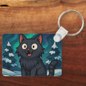 Christmas Icelandic Yule Cat  キーホルダー (正面)