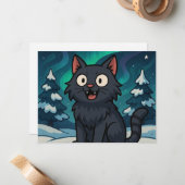 Christmas Icelandic Yule Cat  ノートカード (正面/裏面インサイチュ)