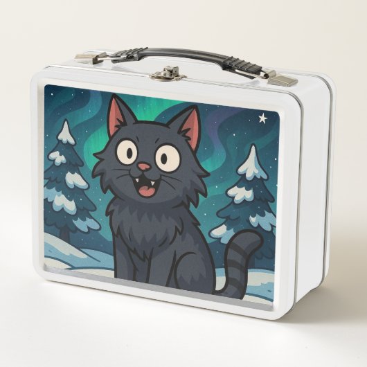 Christmas Icelandic Yule Cat  メタルランチボックス (正面)